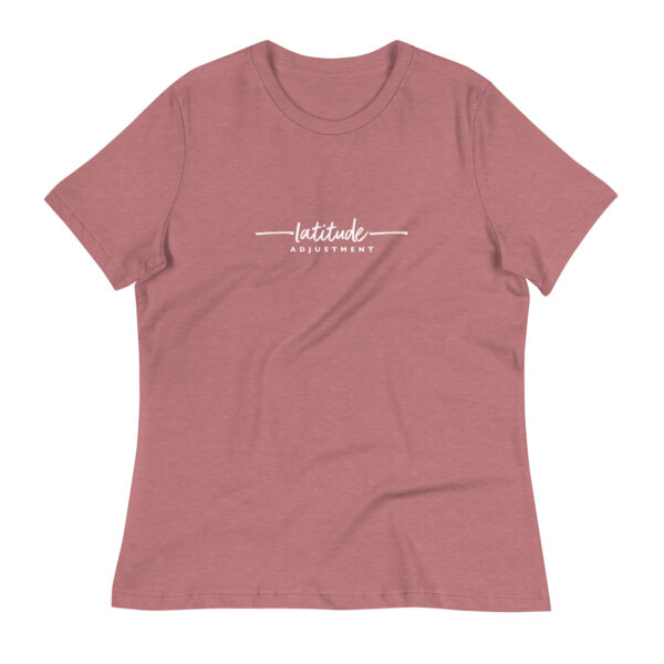 Latitude Adjustment Women's T-Shirt in heather mauve from Wander with Direction