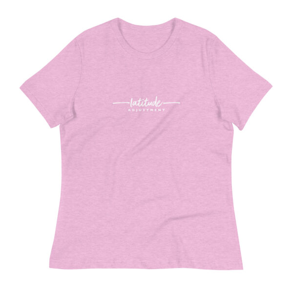Latitude Adjustment Women's T-Shirt in heather prism lilac by Wander with Direction