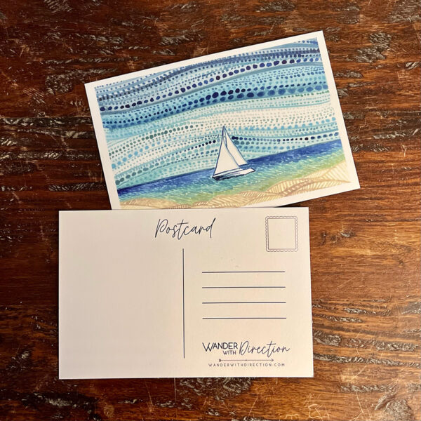 Breezy Sailboat Postcard 10-Pack