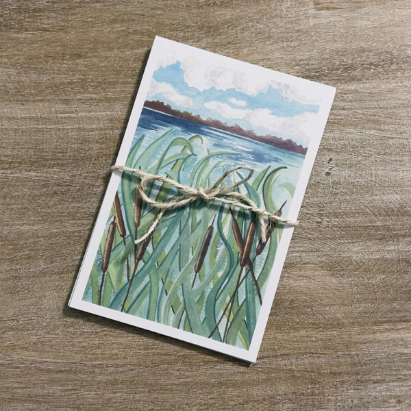 Elk Lake Cattails Postcard 10-Pack by Wander with Direction