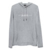 Latitude Adjustment Unisex Lightweight Hoodie in heather grey from Wander with Direction