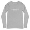 Latitude Adjustment Unisex Long Sleeve Tee in athletic grey from Wander with Direction