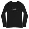 Latitude Adjustment Unisex Long Sleeve Tee in black from Wander with Direction