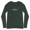 Latitude Adjustment Unisex Long Sleeve Tee in heather forest green from Wander with Direction