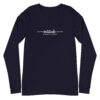 Latitude Adjustment Unisex Long Sleeve Tee in navy from Wander with Direction