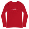 Latitude Adjustment Unisex Long Sleeve Tee in red from Wander with Direction