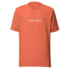 !Important CSS Code Unisex T-Shirt in heather orange from Wander with Direction