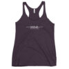 Latitude Adjustment Women's Racerback Tank in vintage purple from Wander with Direction