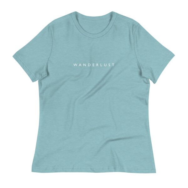 Wanderlust Women's T-Shirt in heather blue lagoon from Wander with Direction