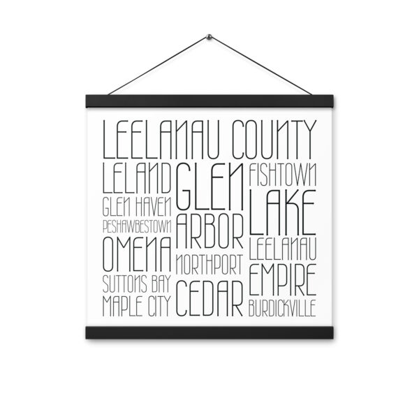 Leelanau County Towns Poster with Hangers