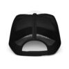 Back View of Two Tone Atlas VW Bus Trucker Hat in Black with White Front Panel