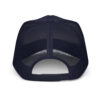 Solid Atlas VW Bus Trucker Hat in Blue Back View