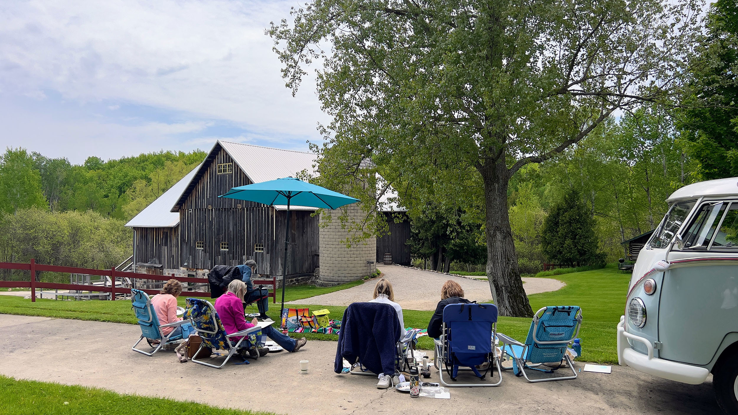 Watercolor Class with Atlas and Debra at Starry Night Barn